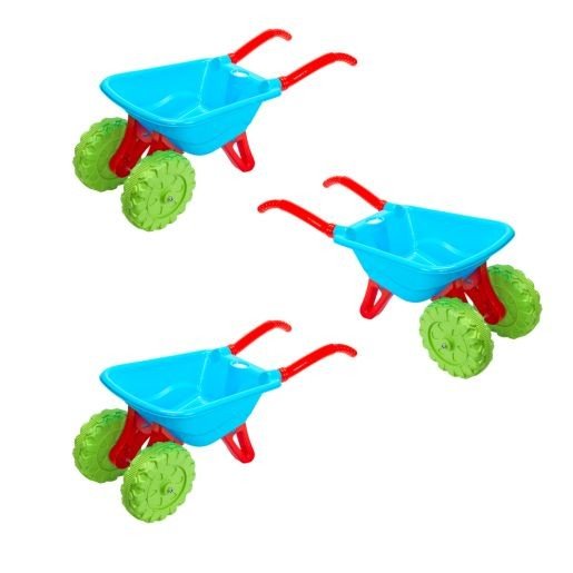 Excellerations® Two-wheel Lightweight Wheelbarrows - Set of 3