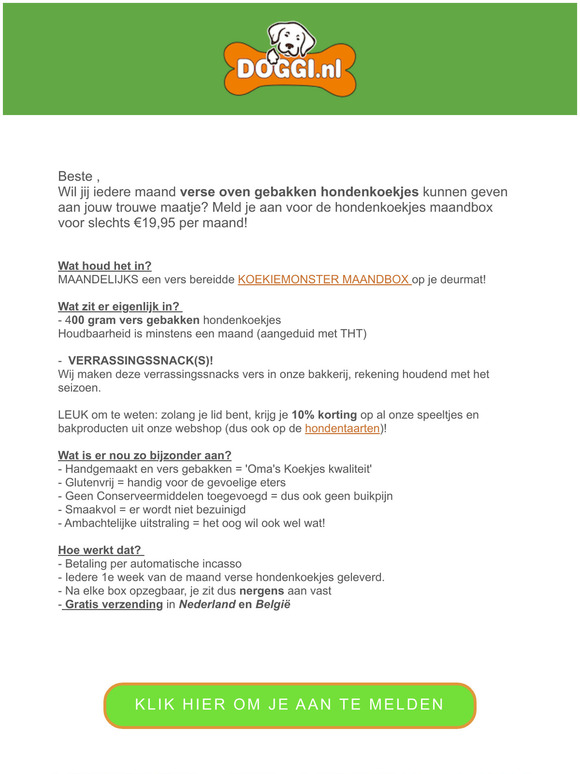 , Heb jij de hondenkoekjes Maandbox al? Slechts 19,95 per maand!