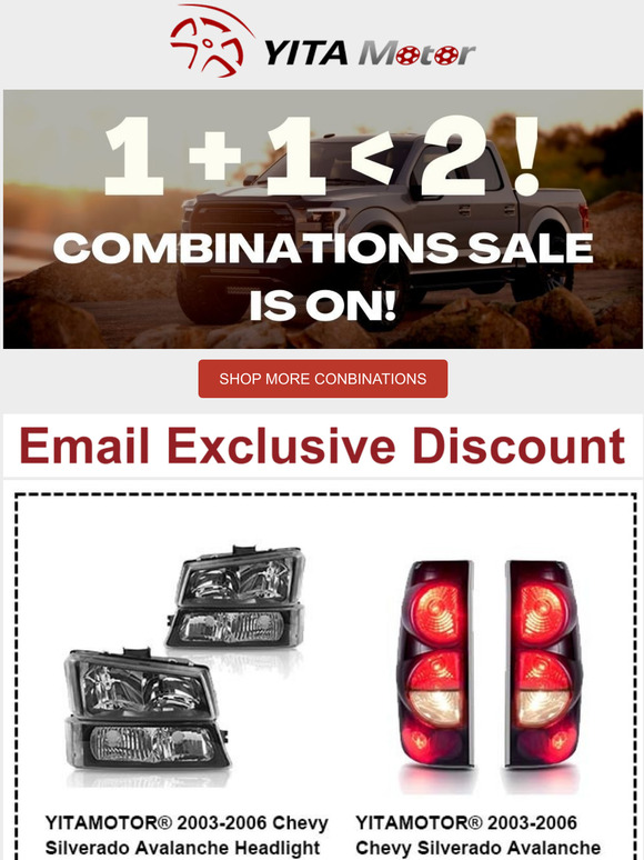 1 + 1 < 2Combinations SALE is ON-YITAMOTOR