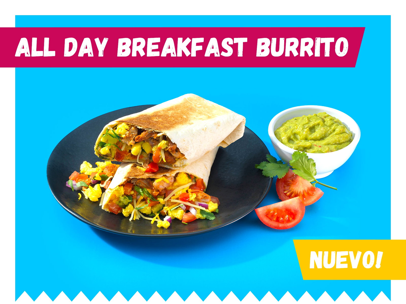 Maak kennis met onze All Day Breakfast Burrito!