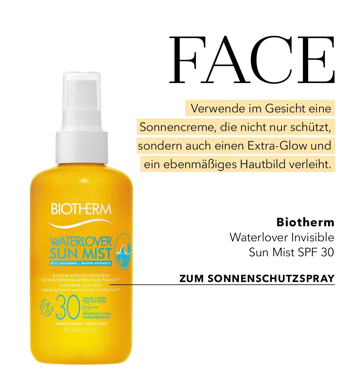 Biotherm Waterlover Transparentes Sonnenspray LSF 30