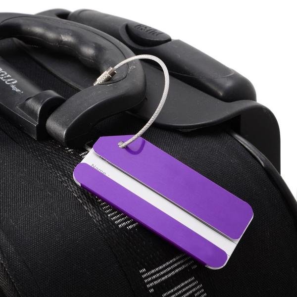 Colorful Aluminum Keyring Luggage Tags (set of two)