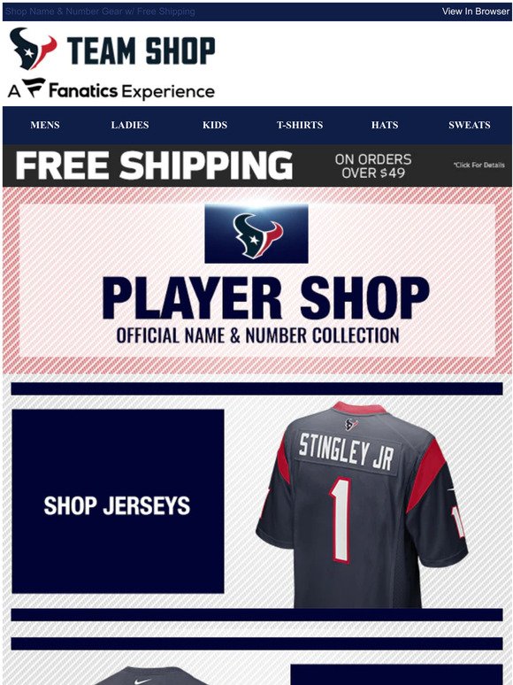 Create Your Pro Look | Texans Player Shop
