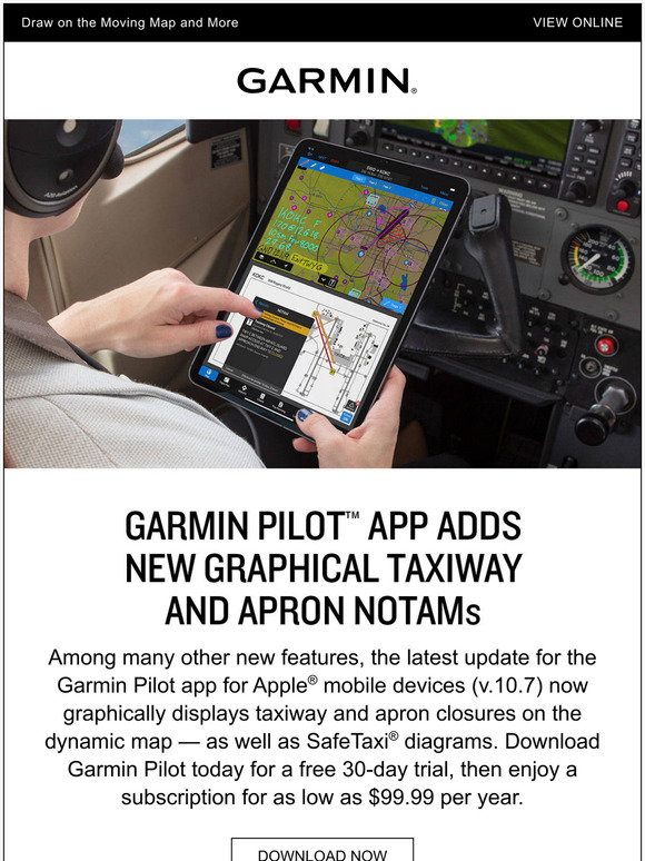 Garmin: Garmin Pilot Adds New Graphical Taxiway and Apron NOTAMs | Milled