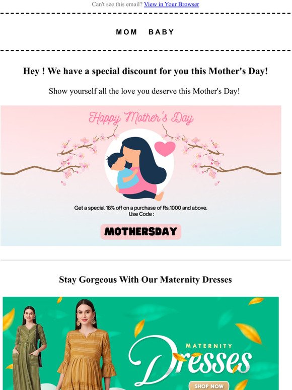 Biggest Mother's Day SALE! Grab your 18% off today!