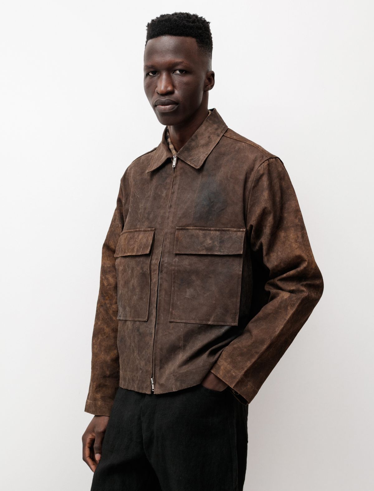 Evan kinori zip online jacket