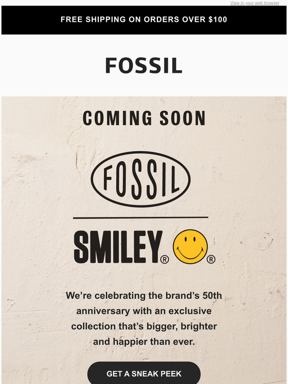 Fossil LAUNCHING SOON SMILEY x FOSSIL Milled