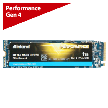 Inland 1TB SSD Gen 4.0 PCIe NVMe 4 x4 M.2 2280 TLC 3D NAND Internal Solid State Drive