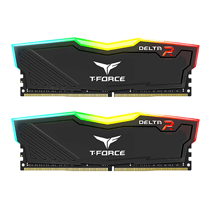 TeamGroup T-FORCE Delta RGB 16GB (2 x 8GB) DDR4-3200 PC4-25600 CL16 Dual Channel Desktop Memory Kit