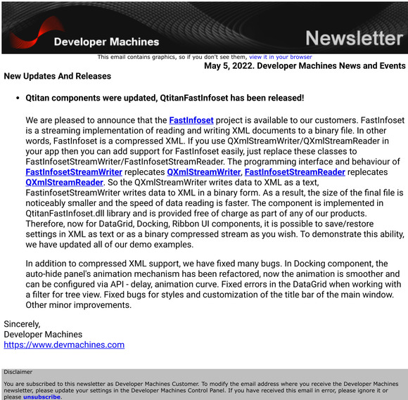 May 5, 2022. Developer Machines News