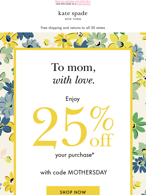 kate spade 25 off code