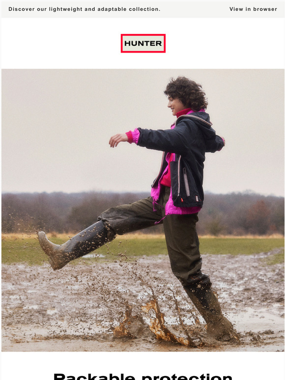 Hunter US Protective and packable bags and jackets Milled