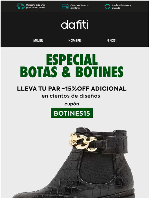 Dafiti: ¡Felicitaciones! Tienes 3 Regalos para elegir en tu primera  compra!\u200f | Milled