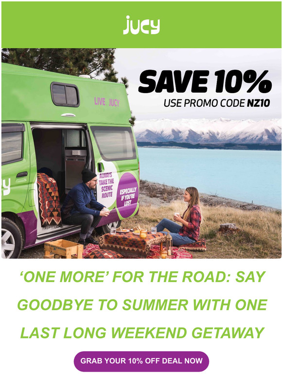 Book "One More" Trip For The Road With 10% Off