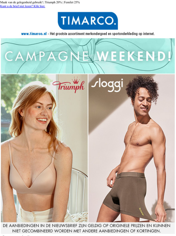 Het laatste weekend! Sloggi 20%