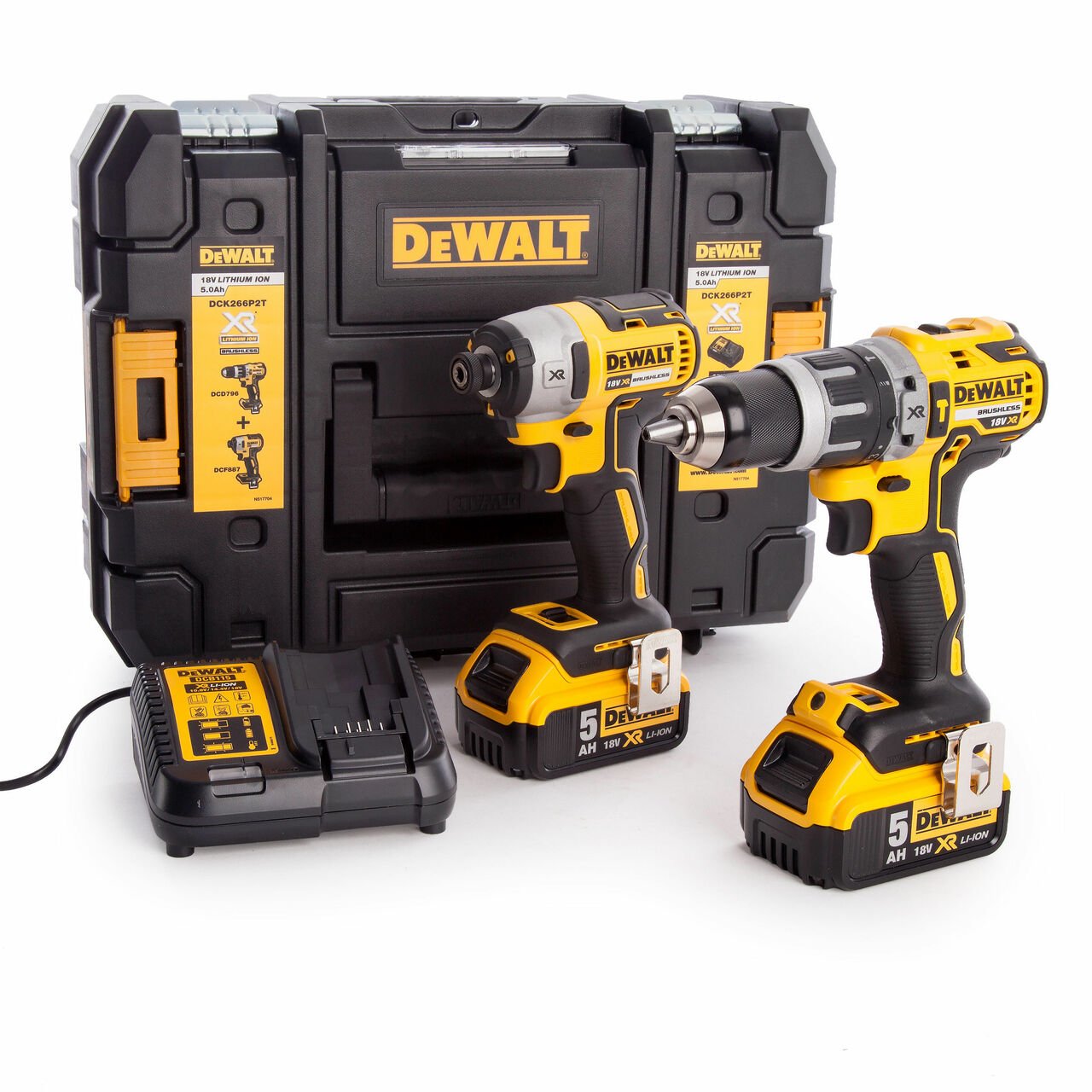 Image of Dewalt <br><strong>DCK266P2T 18V Combi Drill & Impact Driver</strong>