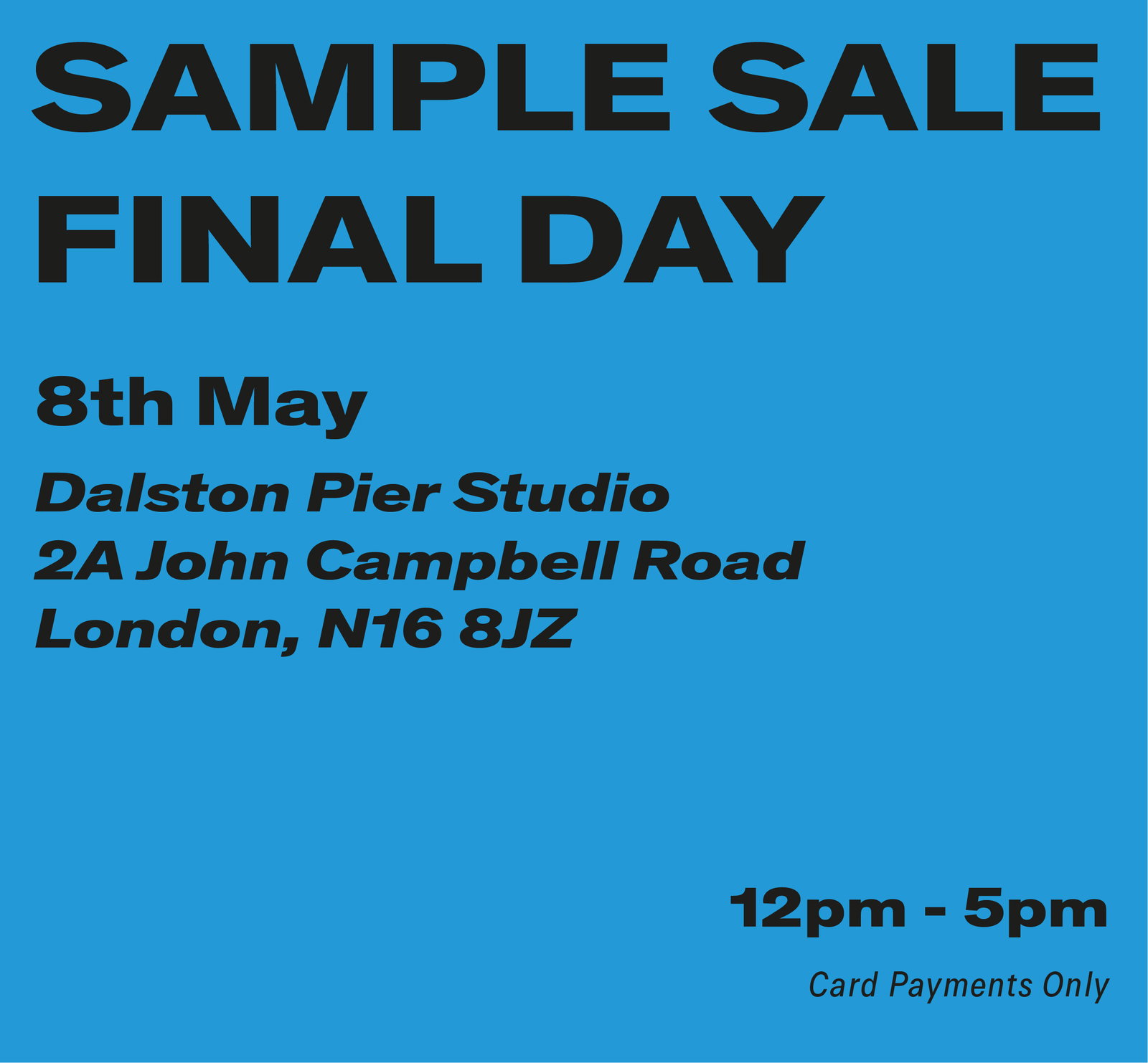 Sample Sale Final Day
