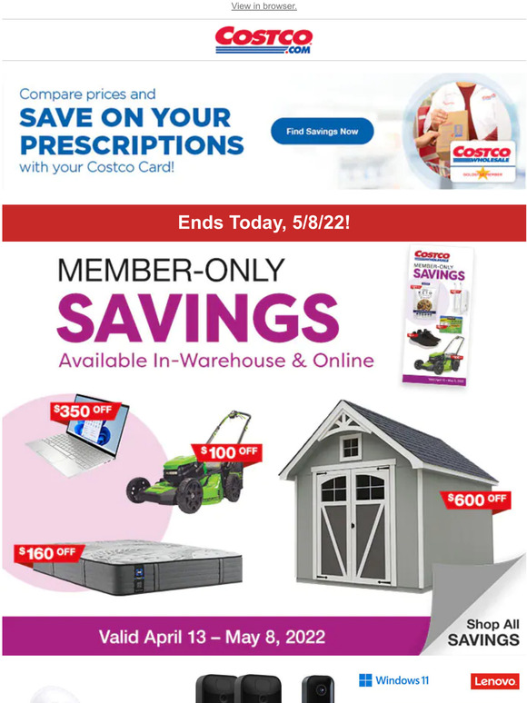 Costco ENDING TODAY! MemberOnly Savings Book and Costco Shop Card