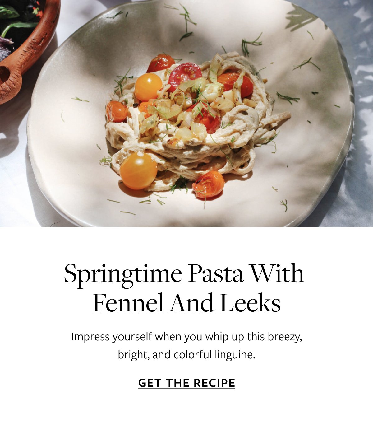 Springtime Pasta with Fennel and Leeks