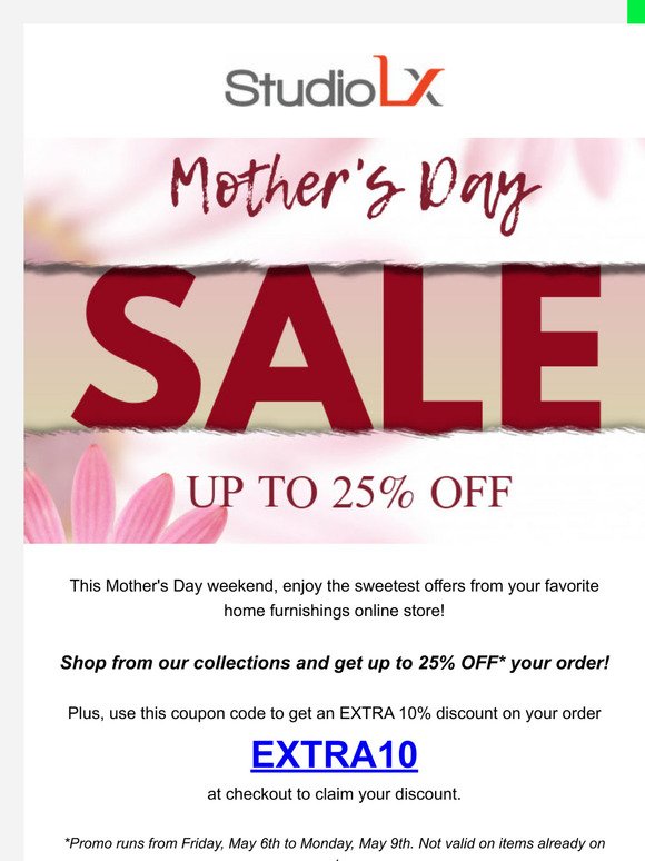 Don't Forget - #MothersDay Treats for You from StudioLX!