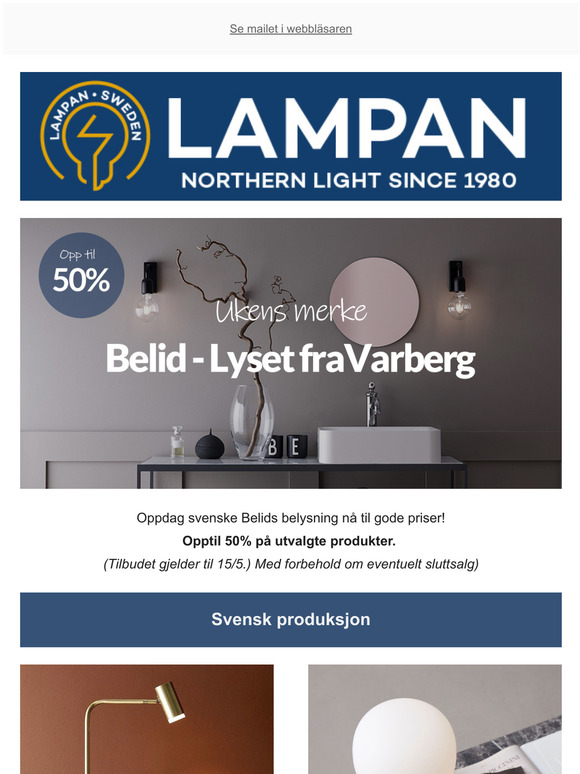 Opptil 50% p Belid!