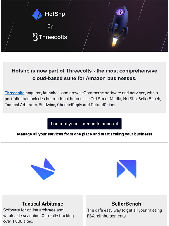 Hotshp is now part of Threecolts