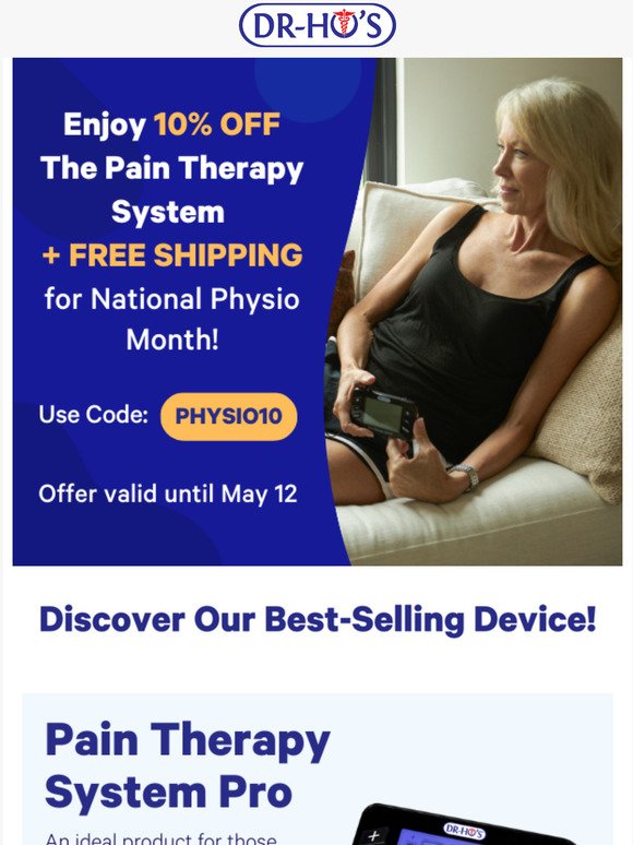 10% OFF The Pain Therapy System + FREE SHIPPING for National Physio Day 