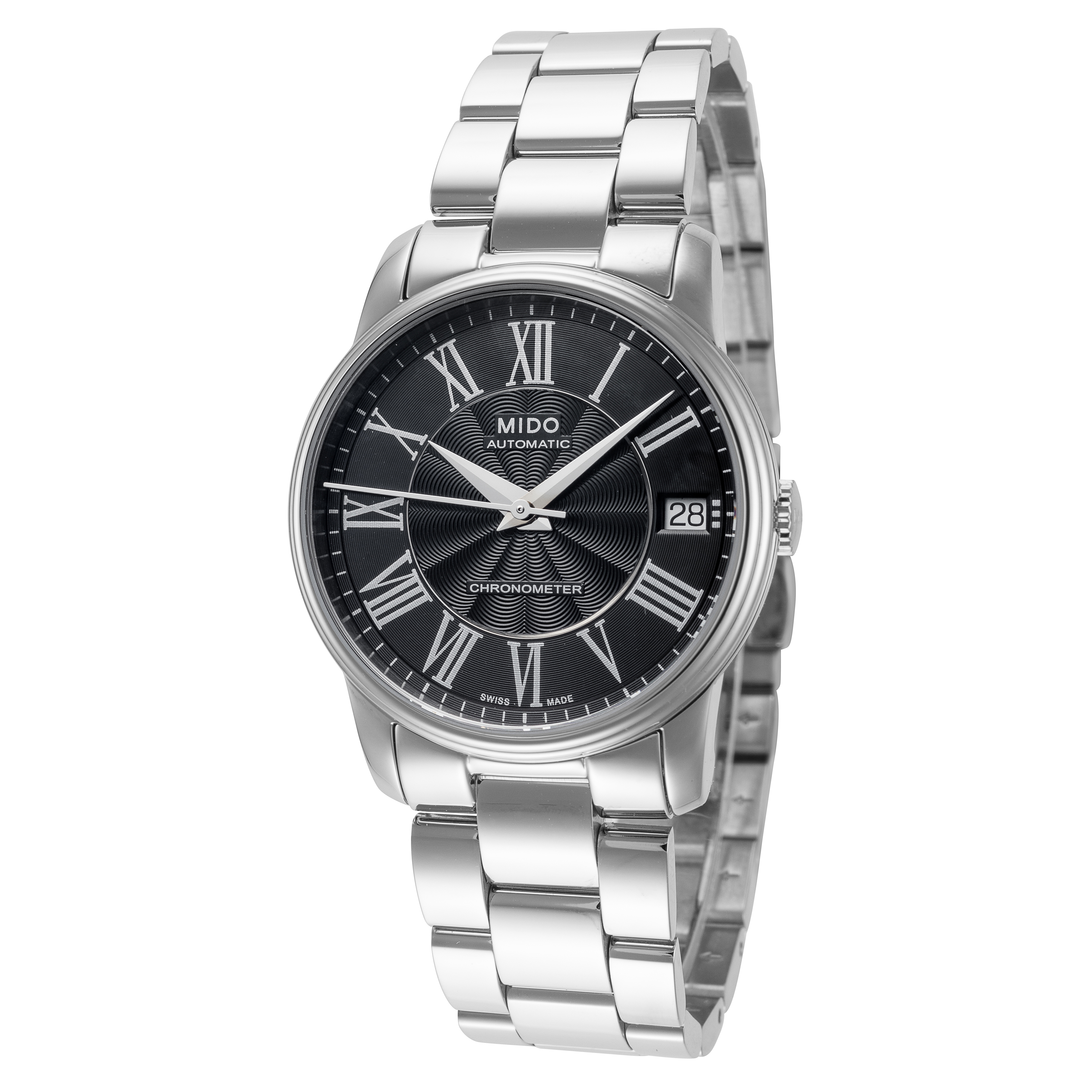 Mido Women's M0102081105300 Baroncelli III 33mm Black Dial Stainless Steel Watch