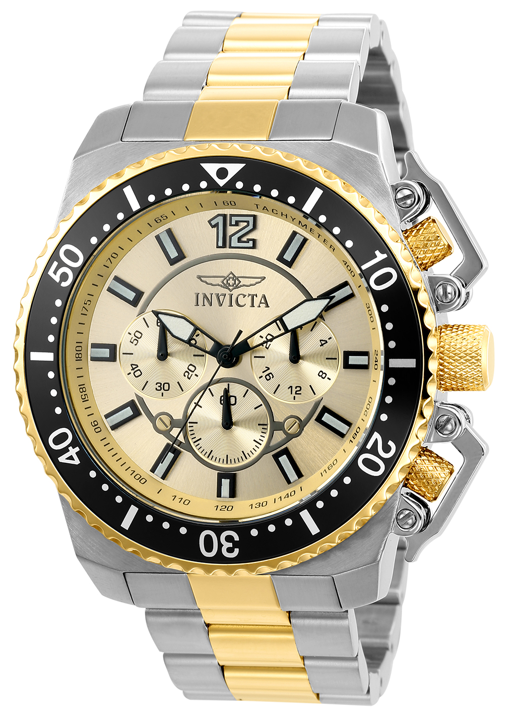 Invicta Men's 21955 Pro Diver Quartz Chronograph Gold Dial Watch
