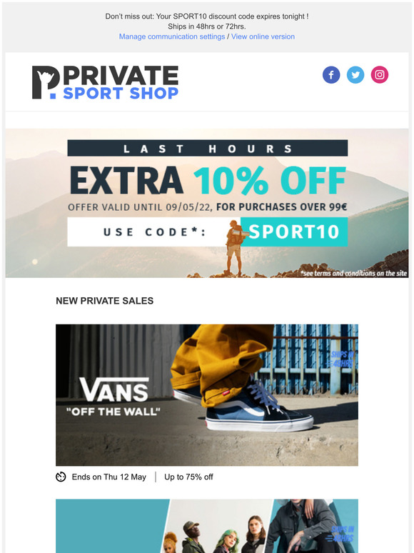 vans store discount code