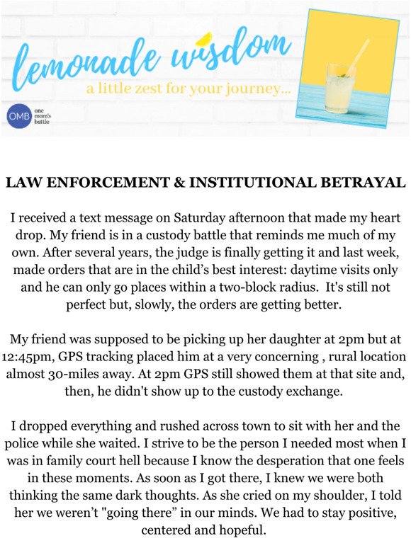 Lemonade Wisdom: Law Enforcement