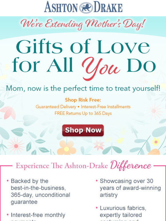 Mother's Day Has Been Extended  This Time Treat Yourself!