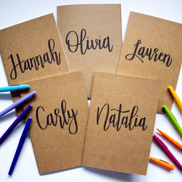 Personalized Calligraphy Notebook
