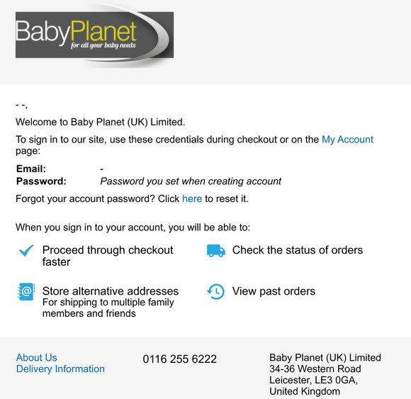 Welcome to Baby Planet (UK) Limited