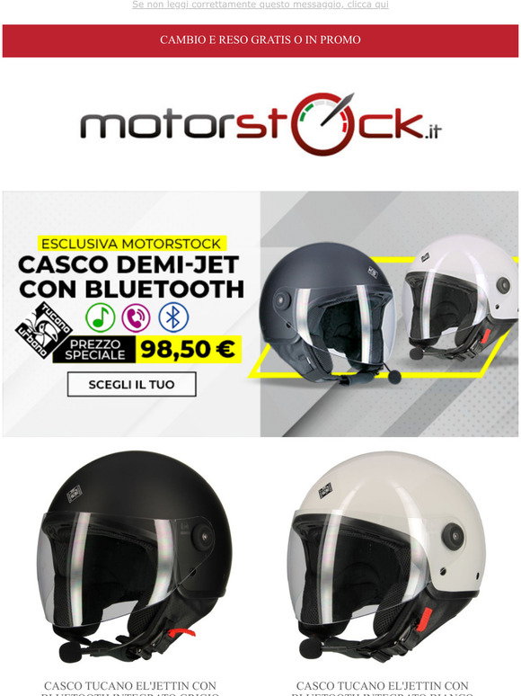Motorstock: Casco Tucano con Bluetooth 98,50 per tutti | Milled