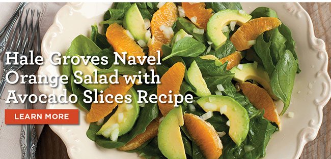 Hale Groves Navel Orange Salad with Avocado Slices