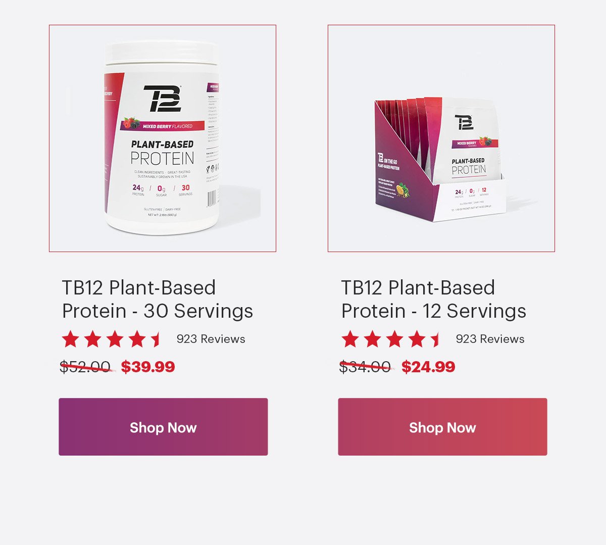 TB12 Plant-Based Protein - Mixed Berry