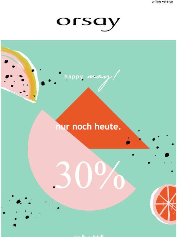 nur noch heute: 30% rabatt 