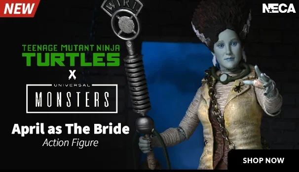 New Universal Monsters x Teenage Mutant Ninja Turtles Ultimate April as The Bride 7-Inch Scale Action Figure