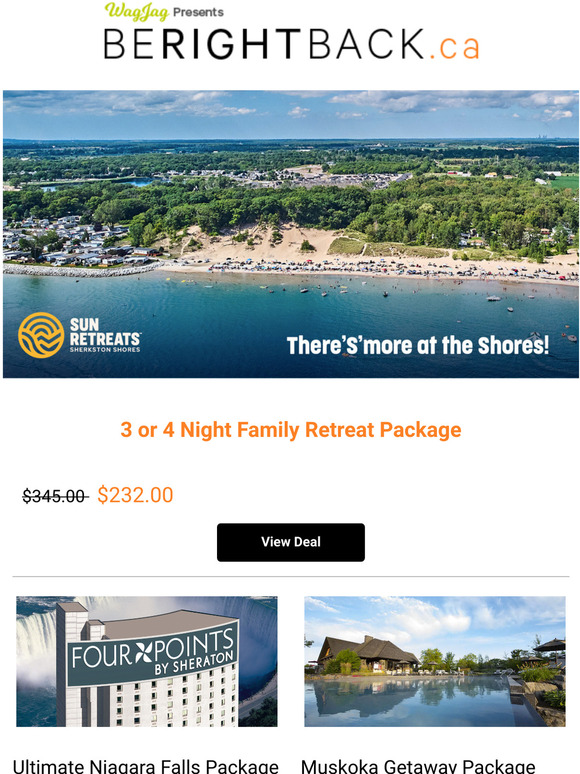 3-4 Night Family Retreats at Sherkston Shores from $232