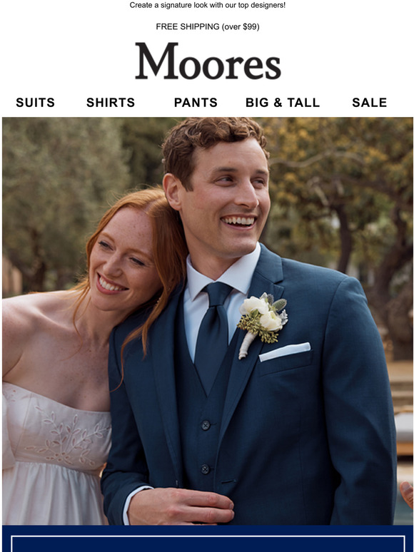 Moores Clothing Marry your perfect fit in a designer suit Milled