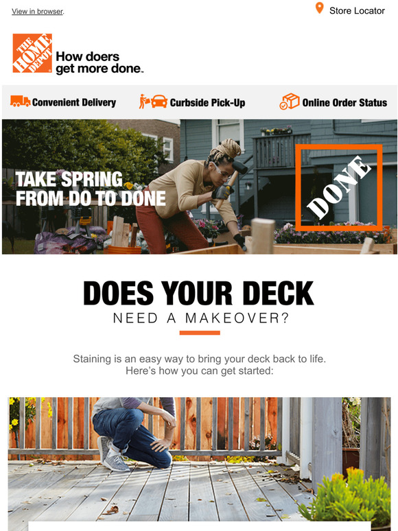 homedepot.ca Heres how to make your deck look new again! Milled