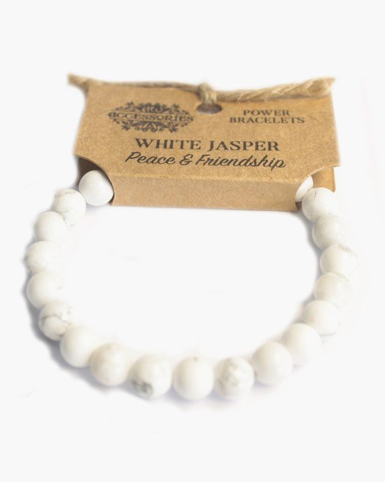 Power Bracelet - White Jasper
