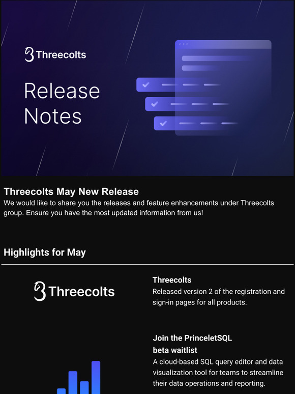 Threecolts Release Notes