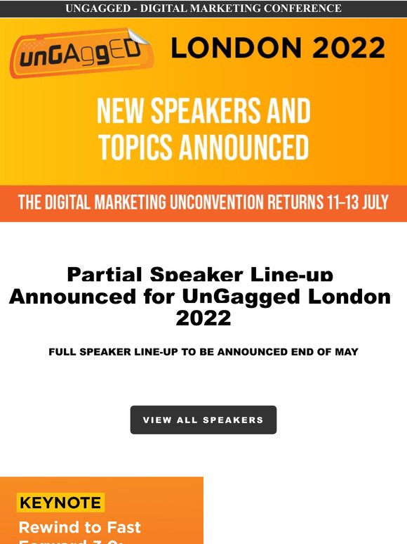 New Speakers Unveiled for UnGagged London!