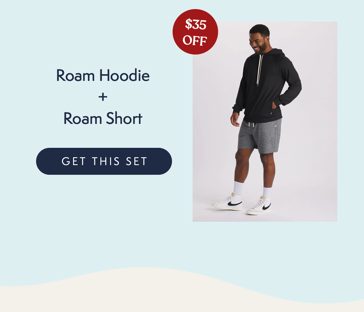 roam hoodie and shorts