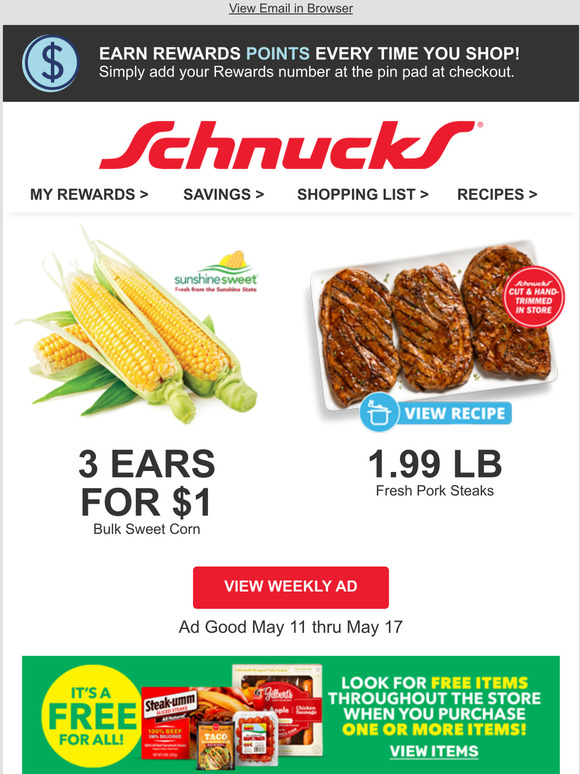 Schnuck Markets, Inc. Your Weekly Savings at Schnucks Are Here! Milled
