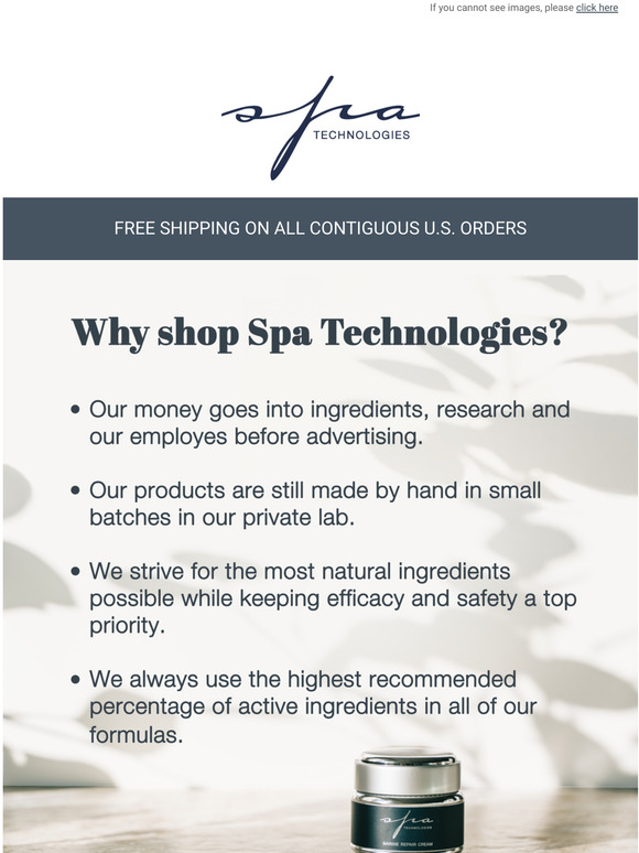 Spa Technologies Why Shop Spa Technologies? Milled