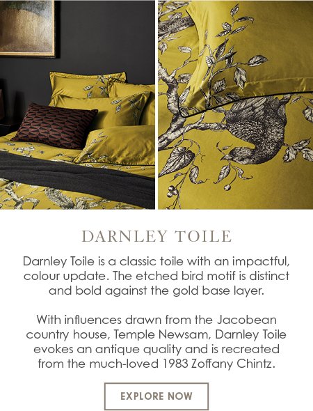 Zoffany Darnley Toile Bedding in Tiger Eye