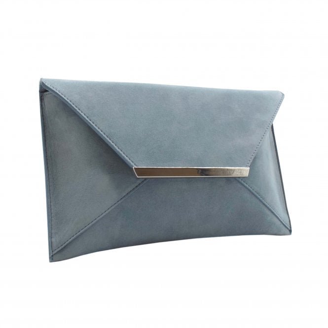 Kamata Envelope Clutch Bag in Jeans Suede 